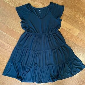 Junior’s SO Flutter Sleeve Tiered Mini Dress Sz. L
